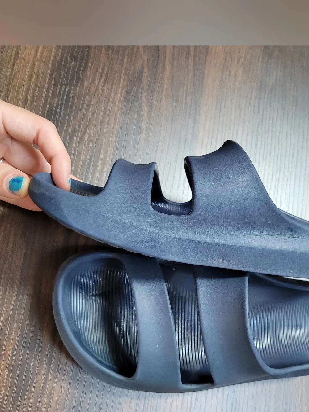Bombas Friday Slides Navy Blue Men Size 10 Gym Leisure Comfort Lightweight